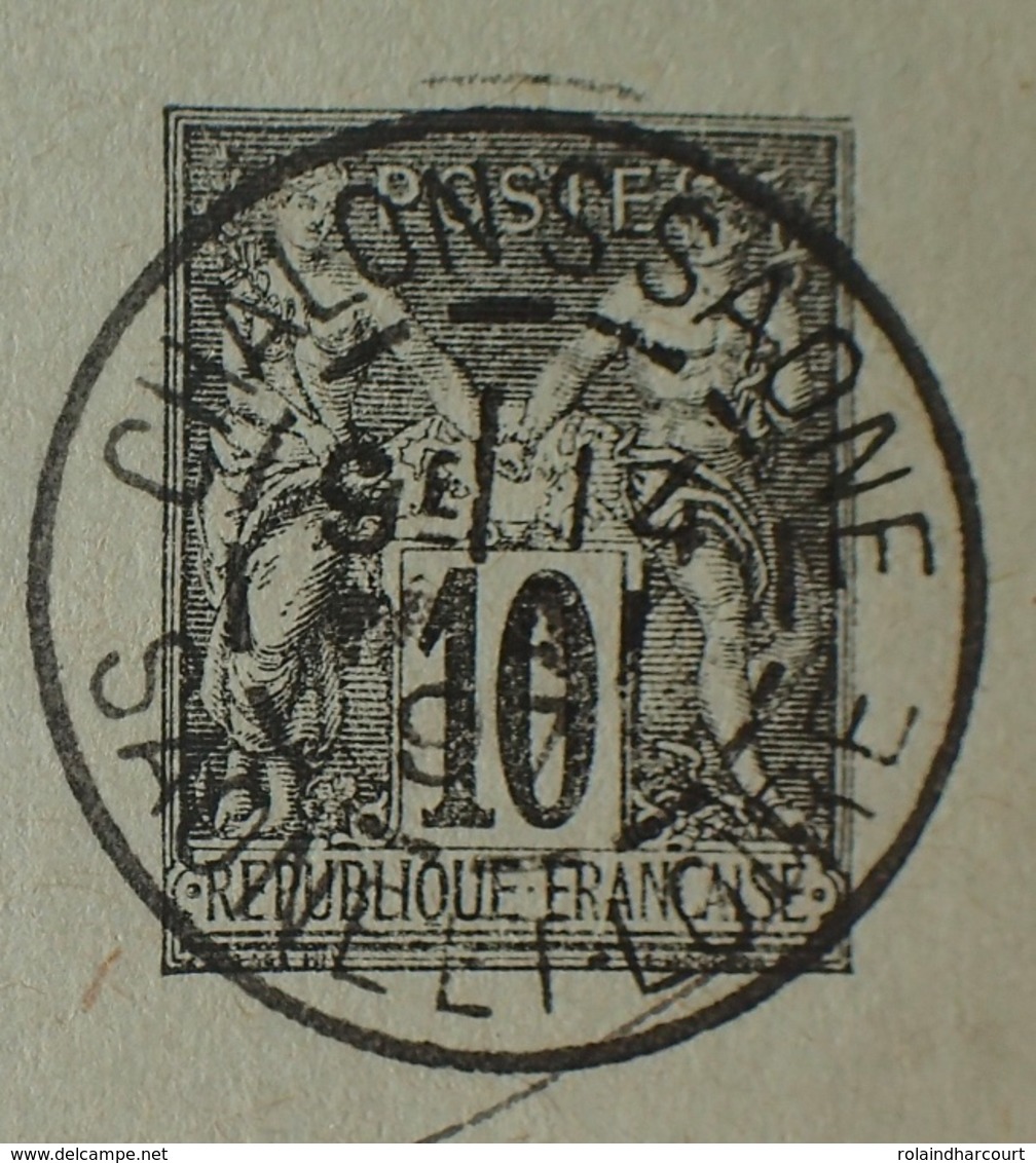 DF40266/570 - ENTIER POSTAL Sur CP  - TYPE SAGE - N°89-CP5 (651) - CHALON-S-SAÔNE (S Et L) à RIVES-SUR-FURE (Isère) - Bijgewerkte Postkaarten  (voor 1995)