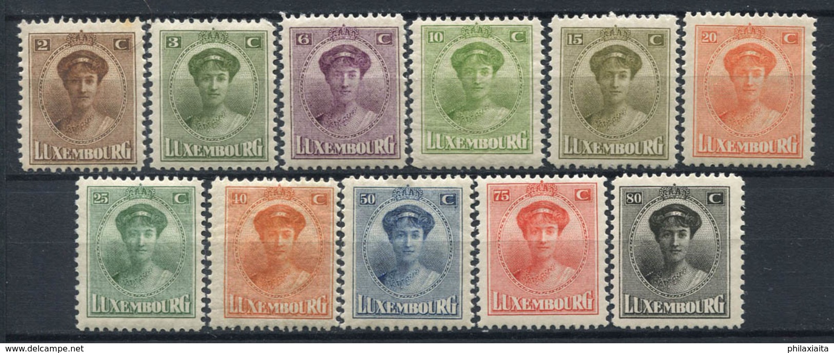 Lussemburgo 1921 Mi. 122-133 Nuovo ** 100% Granduchessa Charlotte - 1914-24 Maria-Adelaide