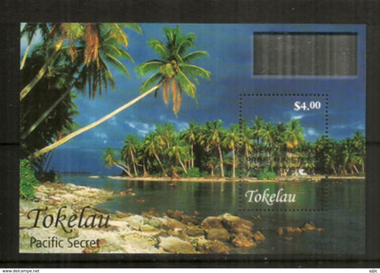 Tokelau Islands "Pacific Secret" Tropical Coral Atolls. Bloc-feuillet Neuf ** Nr  44. Année 2004. Haute Faciale $ 4,00 - Tokelau