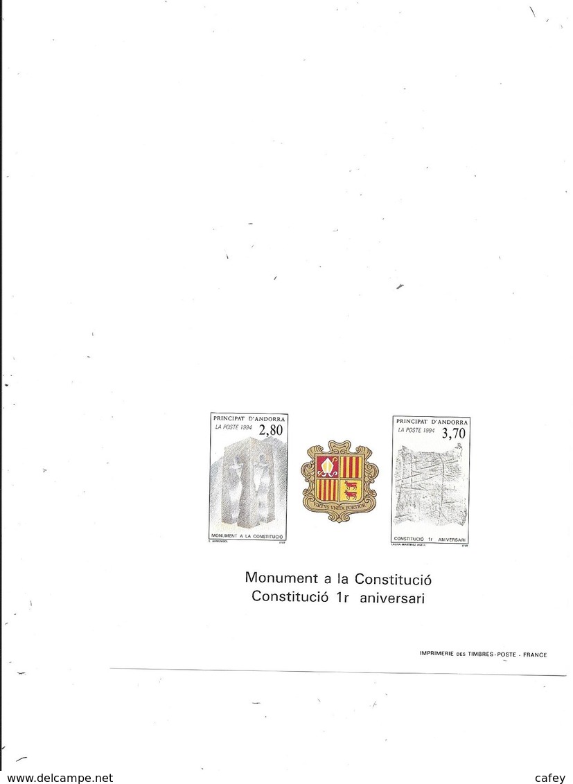 Timbre Andorre Epreuve De Luxe CONSTITUTION - Unused Stamps