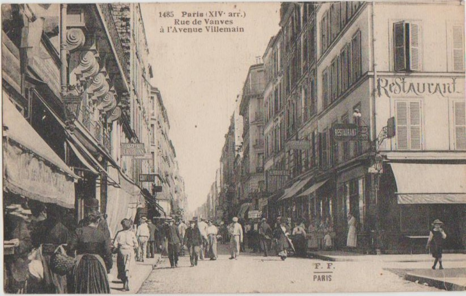 Cpa 75 PARIS XIV Rue De Vanves ( Raymond Losserand ) à L'avenue Villemin Animtion 1926 - Arrondissement: 14