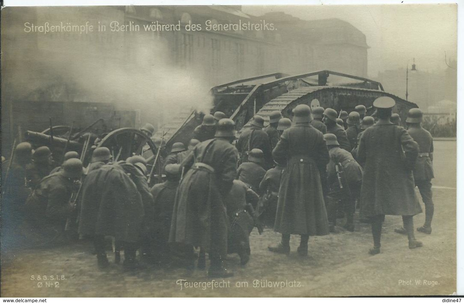 ALLEMAGNE - CARTE PHOTO - BERLIN - Strabenkämpfe - Sonstige & Ohne Zuordnung