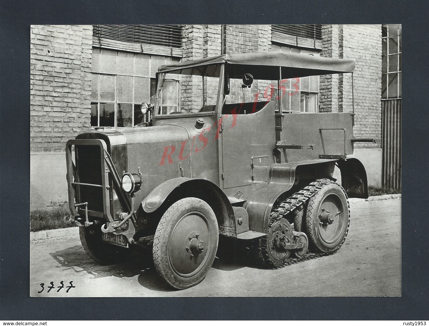 MILITARIA ANCIENNE PHOTO ORIGINALE 17,5X13 ANCIEN VÉHICULE MILITAIRES CAMION A CHENILLES PHOTO KRAAUSS MAFFEI 1928 : - Oorlog, Militair