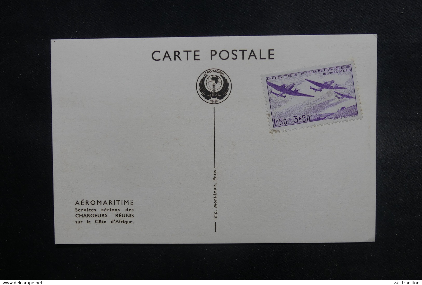 AVIATION - Carte Postale - Ligne Dakar / Pointe Noire - Escale à Abidjan ( Hydravion ) - Aéromaritime - L 38140 - 1919-1938