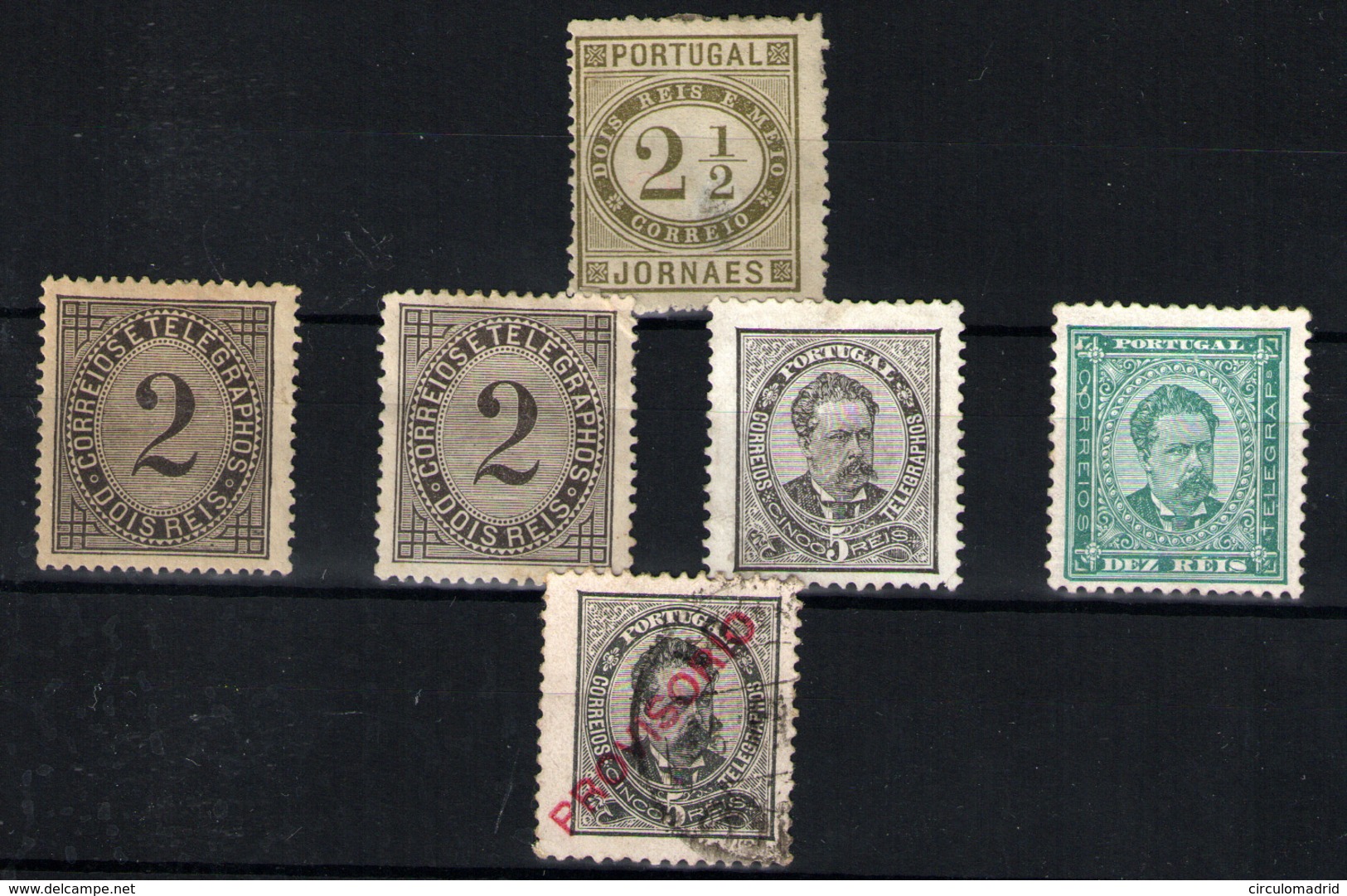 Portugal Nº 50, 55, 56a, 57, 80. Año 1876/93 - Neufs