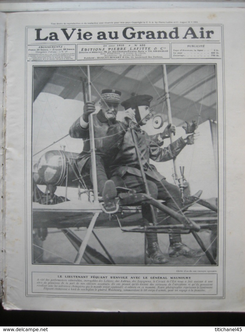 1910 AVIATION : CIRCUIT DE L'EST : NANCY-MEZIERES-DOUAI : LEBLANC-AUBRUN-de CAUMONT-CAMERMANN-FEQUANT-MAUNOURY-LATHAM - 1900 - 1949