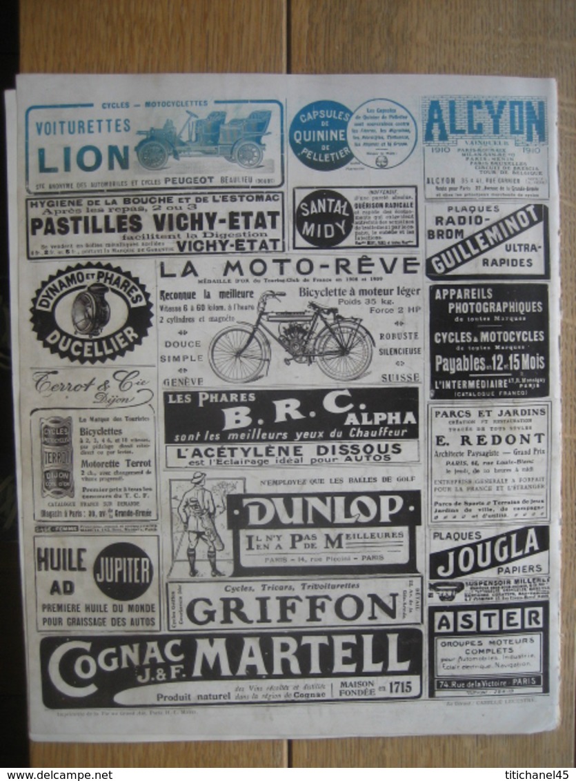 1910 AVIATION : CIRCUIT DE L'EST : NANCY-MEZIERES-DOUAI : LEBLANC-AUBRUN-de CAUMONT-CAMERMANN-FEQUANT-MAUNOURY-LATHAM