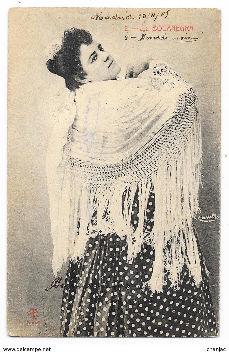 Cpa: FEMME - LA BOCANEGRA - Artiste?  (Madrid 1905) - Artistes