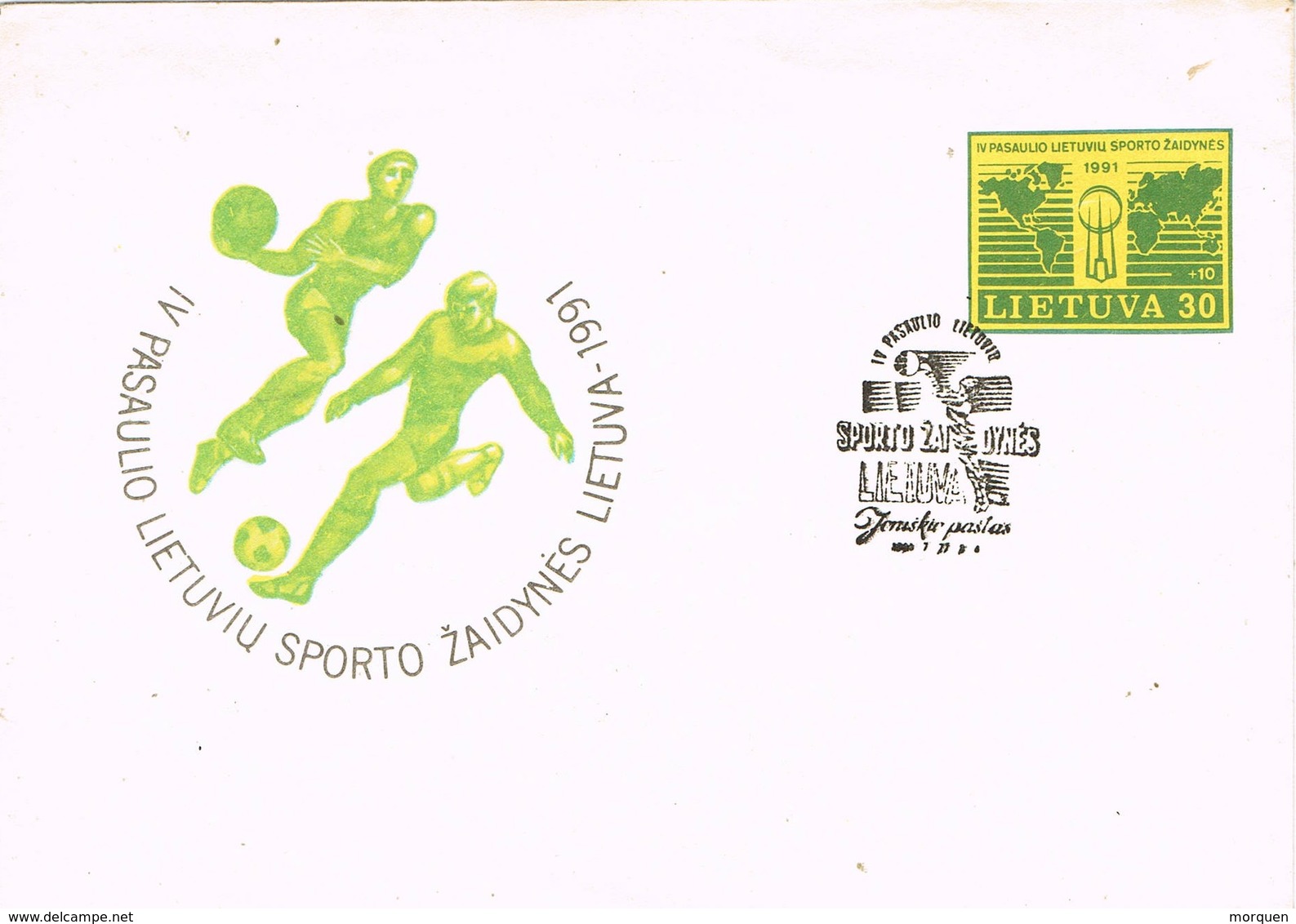 33687. Entero Postal  LITUANIA (Lietuva) 1991. IV Juegos Deportivos Lituanos - Lituania