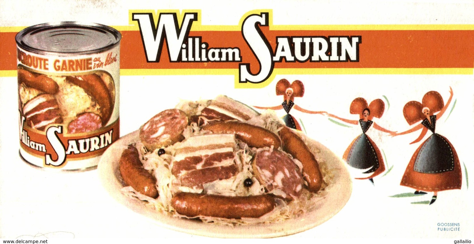 BUVARD WILLIAM SAURIN CHOUCROUTE - Alimentaire