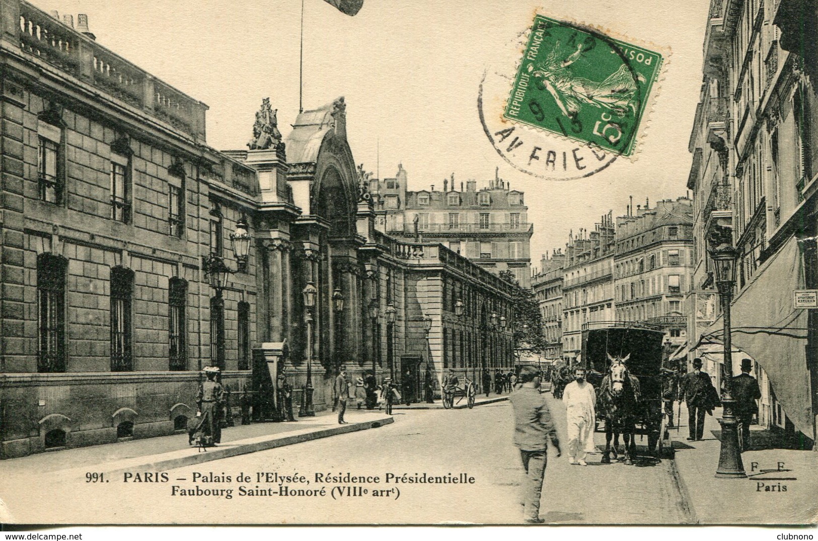 CPA -  PARIS -  PALAIS DE L'ELYSEE - RESIDENCE PRESIDENTIELLE - FBG ST-HONORE  (IMPECCABLE) - Andere Monumenten, Gebouwen