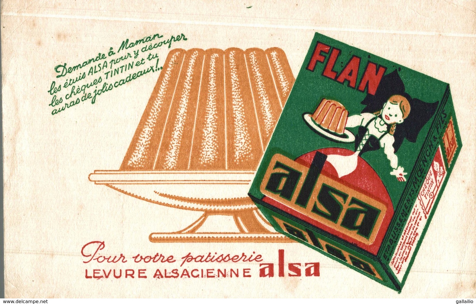 BUVARD FLAN ALSA - Produits Laitiers