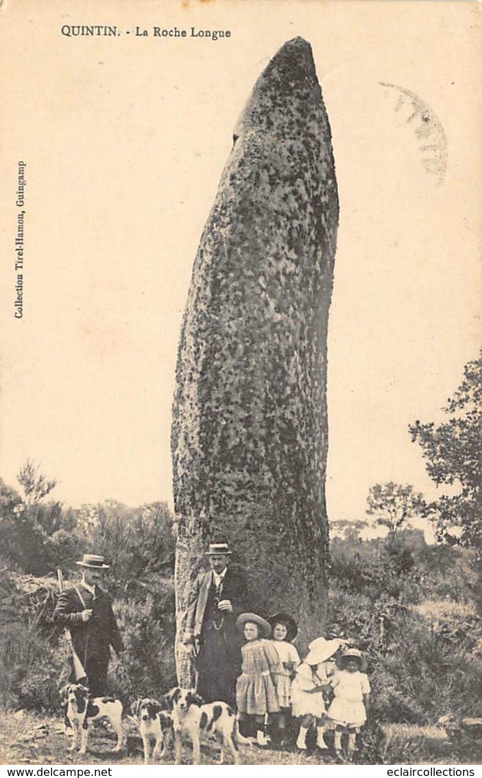 Quintin          22     La Roche Longue. Menhir. Chasseur    2    (voir Scan) - Quintin