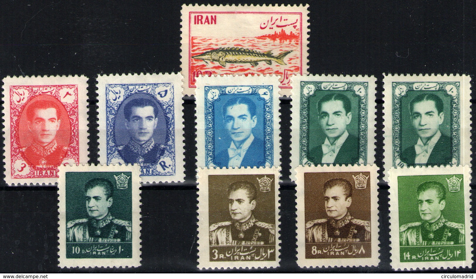 Irán Nº 802, 903/6, 928A, 948, 949/50. Año 1954/60 - Irán