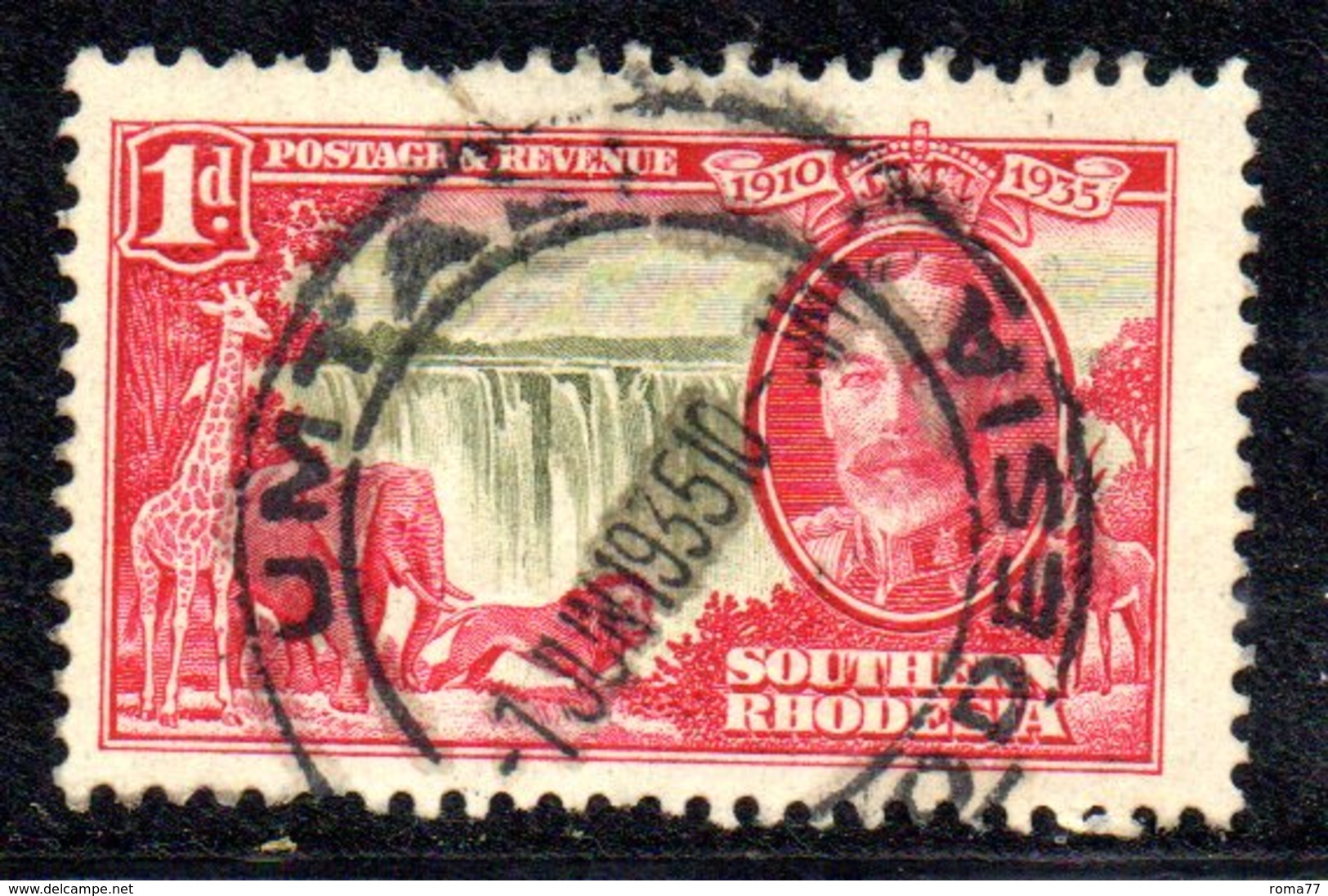 APR2016 - RHODESIA SUD SOUTHERN 1935 ,  Giubileo  Yvert N. 31  Usata  (2380A) - Rhodesia Del Sud (...-1964)