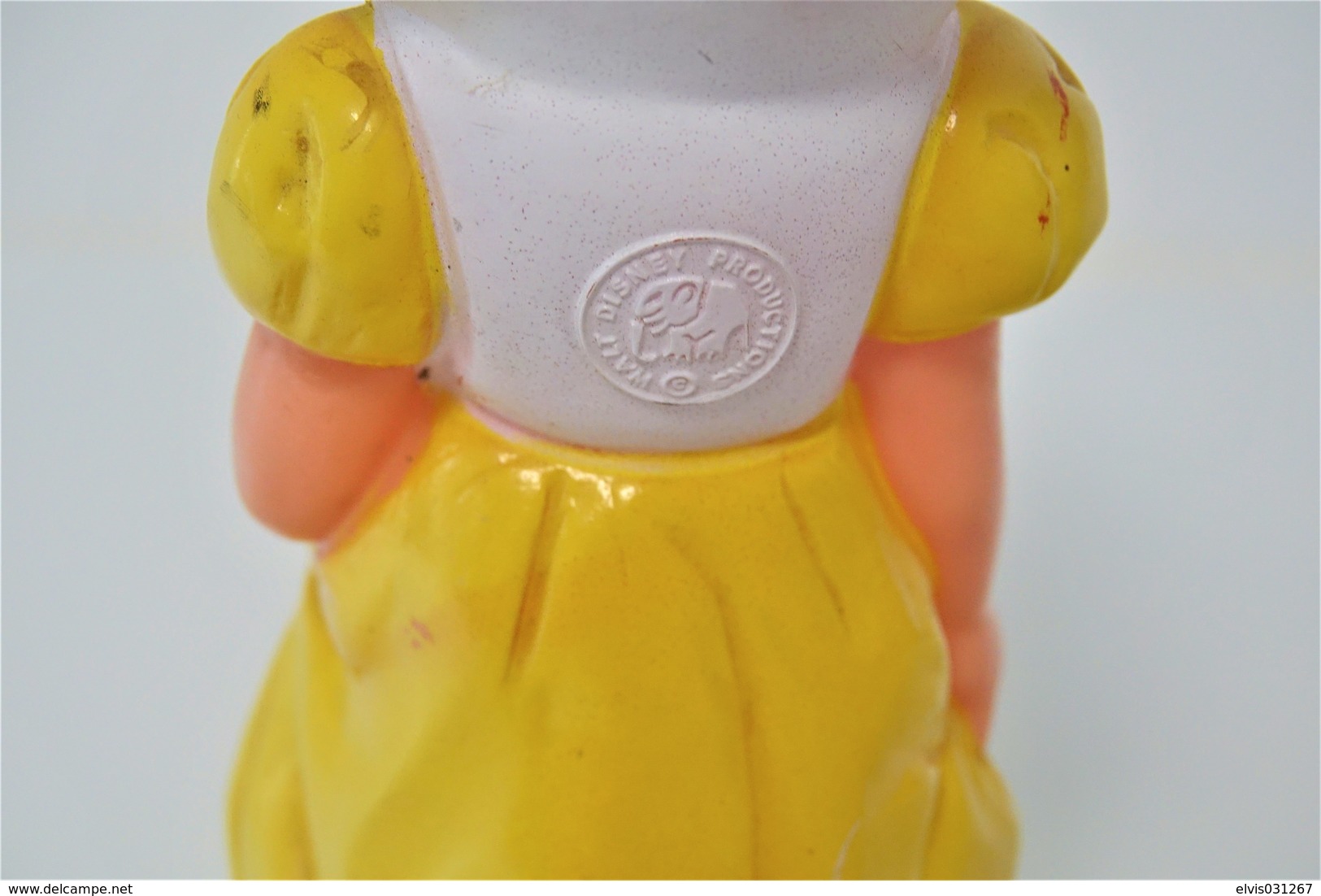 PIEPER POUET SQUEAKY: LEDRAPLASTIC SNOWWHITE SNEEUWWITJE NEIGE BLANCHE - L=26  - DISNEY - ELEPHANT - Rubber - Vinyl - Schtroumpfs