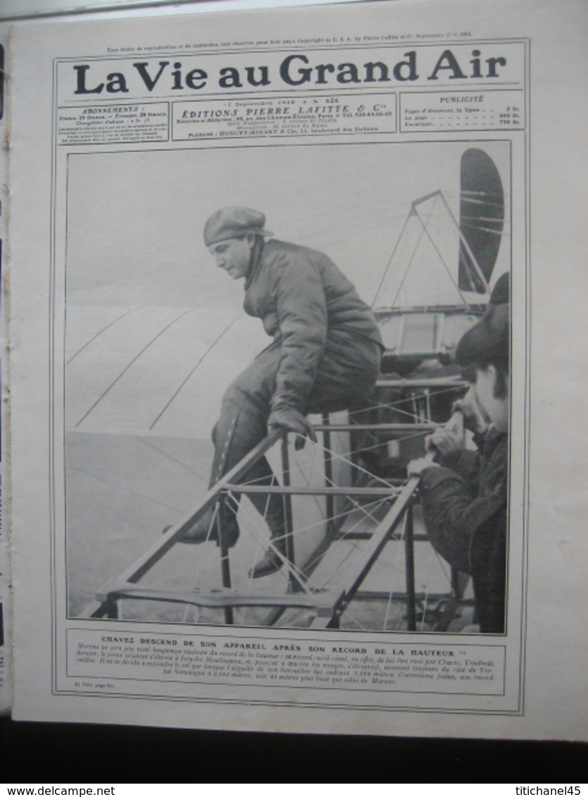 1910 AVIATION : RAID DE WEYMANN - RECORD DE HAUTEUR : CHAVEZ/AEROPLANES AUX MANOEUVRES : MENARD-LATHAM-BREGUET - 1900 - 1949