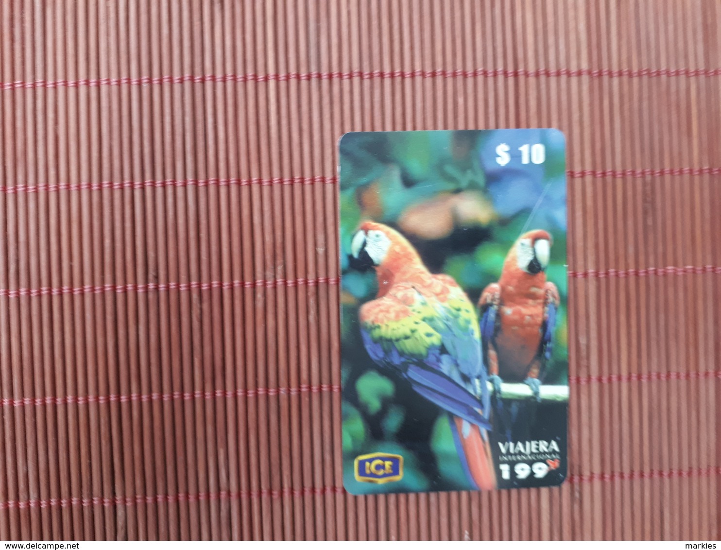 Prepaidcard Birds Costa Rica  Some Traces Of Use Rare - Costa Rica