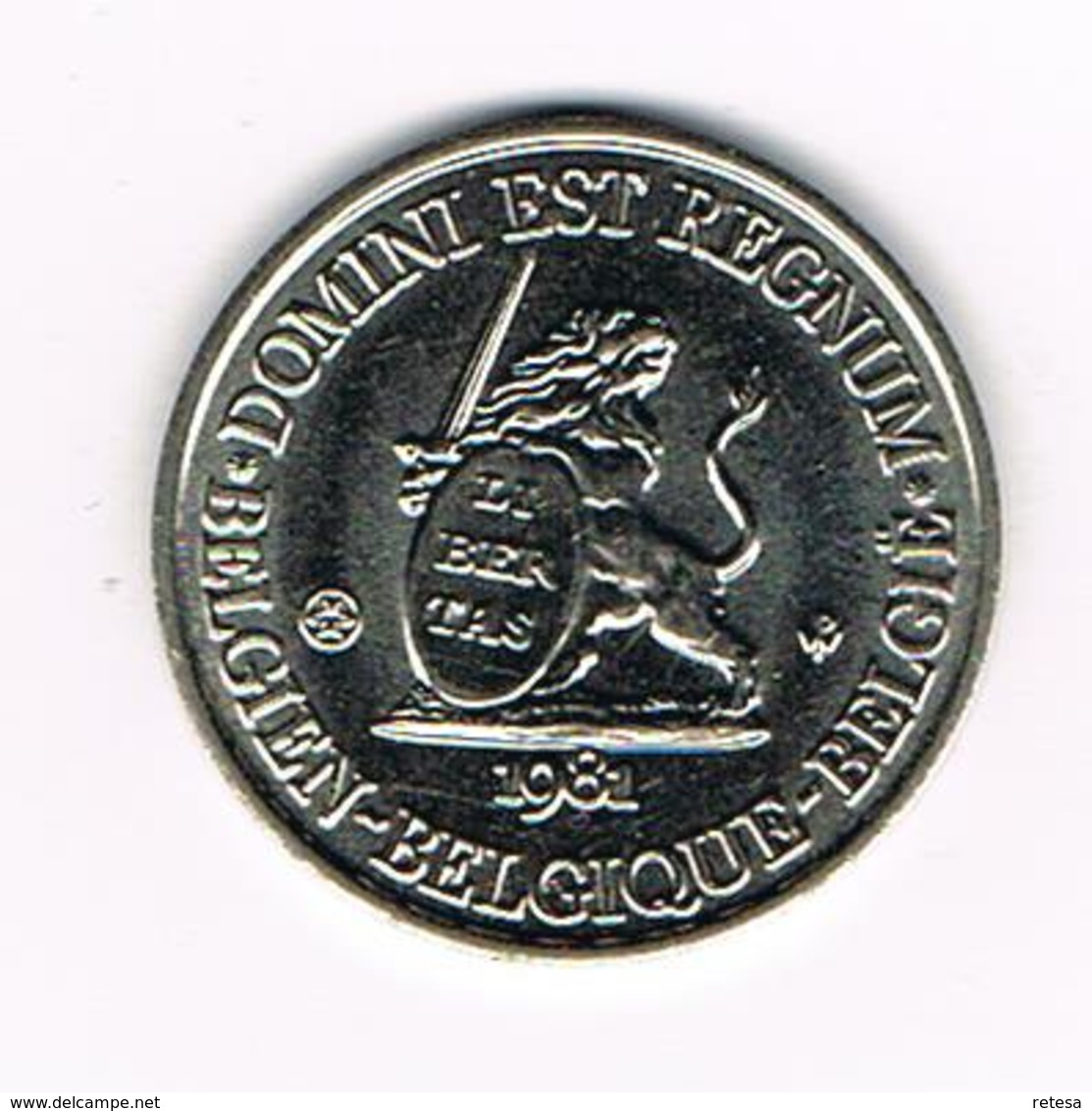 // PENNING  DOMINI EST REGNUM  REGNUM BELGICALE  OOST VLAANDEREN 1981 - 3.000 EX. - Pièces écrasées (Elongated Coins)