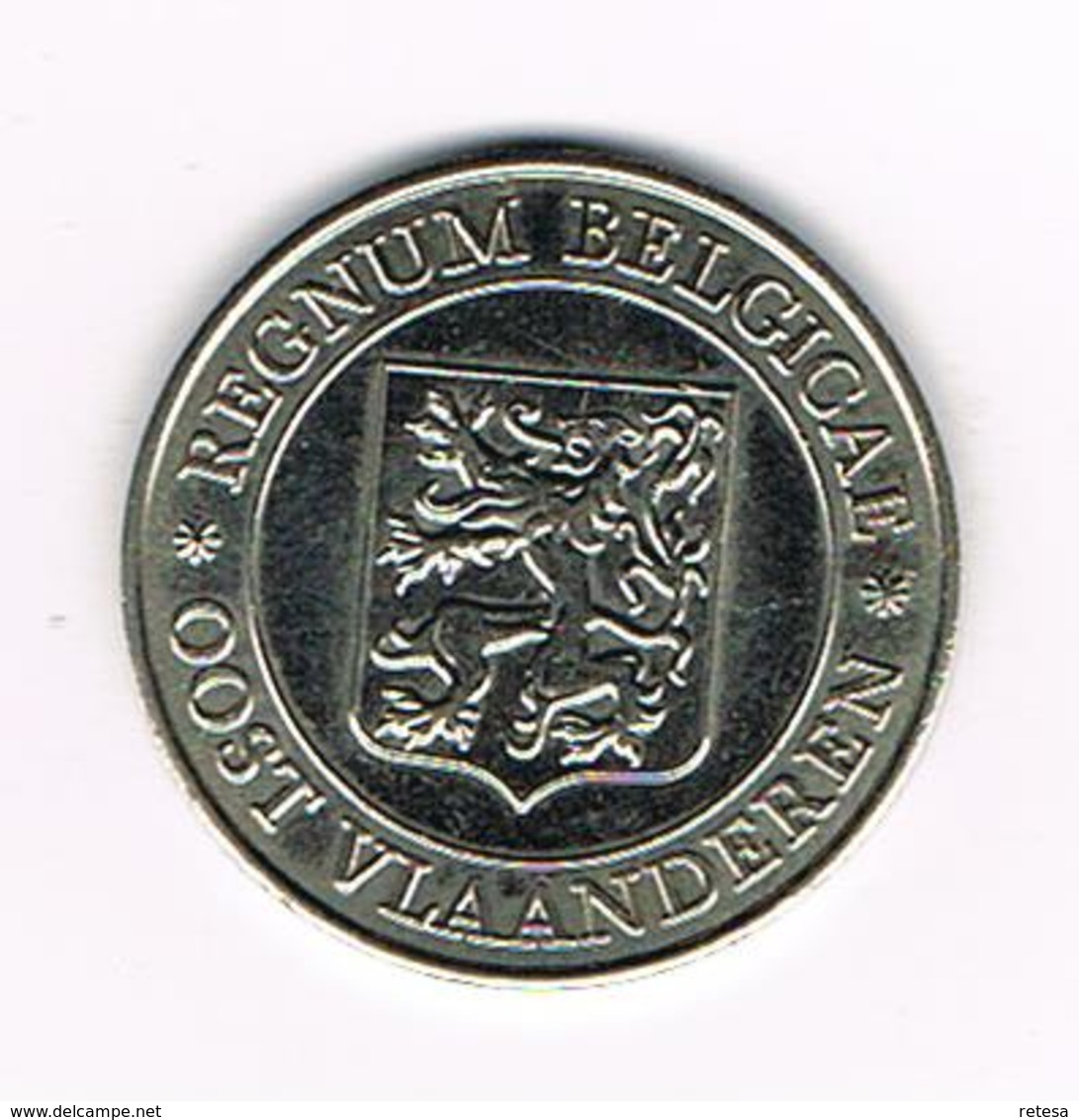 // PENNING  DOMINI EST REGNUM  REGNUM BELGICALE  OOST VLAANDEREN 1981 - 3.000 EX. - Pièces écrasées (Elongated Coins)