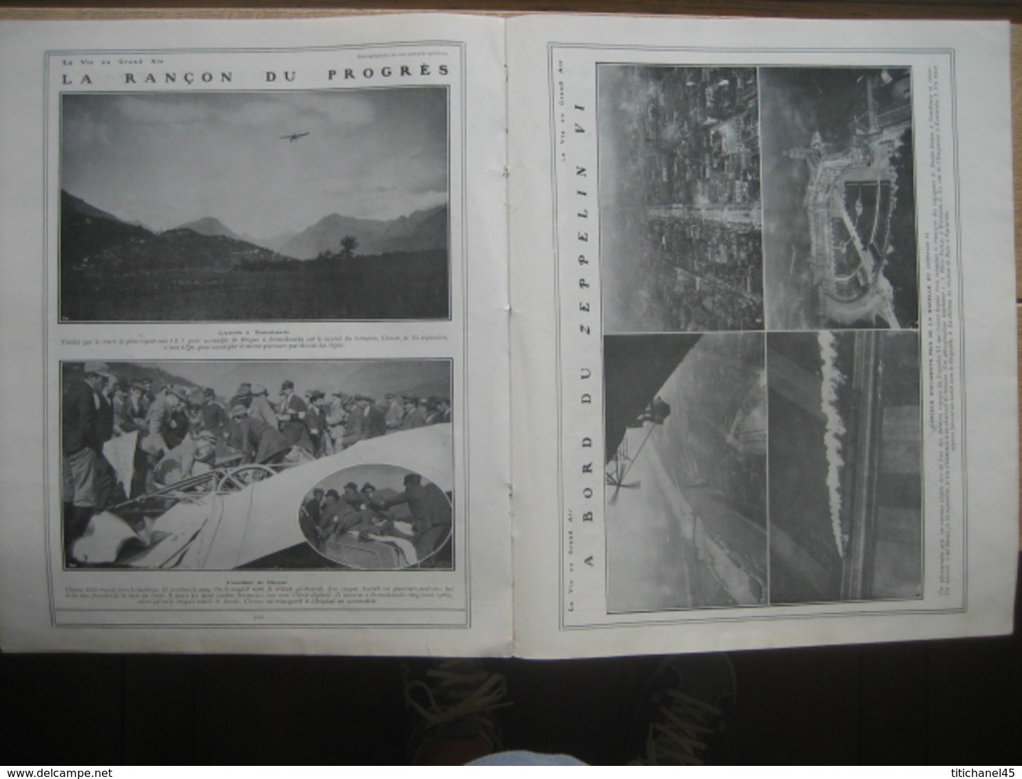 1910 LA TRAVERSEE DES ALPES : CHAVEZ / A BORD DU ZEPPELIN VI / DE PISCHOF / RAID PARIS-BRUXELLES : LORIDAN-FAY-MAHIEU