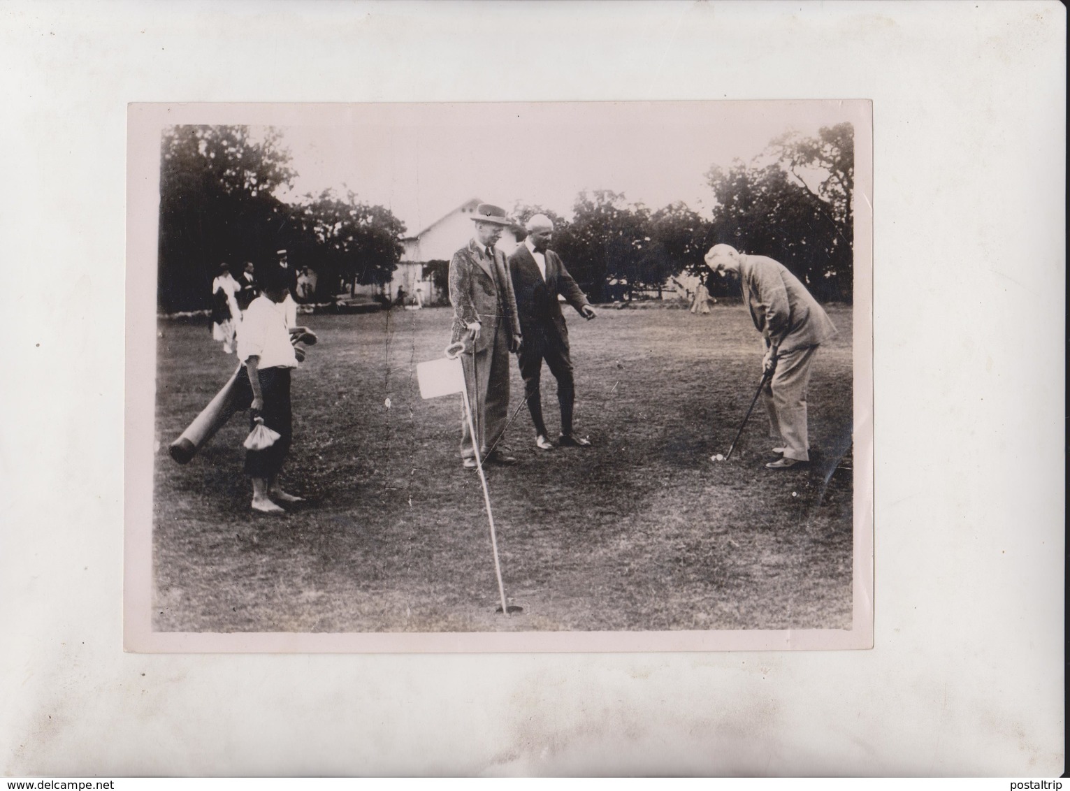 ADMIRAL TROUBRIDGE GENERAL GORDON  GOLF  AT BUDAPEST HUNGARY  GOLF CLUB DANUBE  20*15CM Fonds Victor FORBIN 1864-1947 - Guerre, Militaire