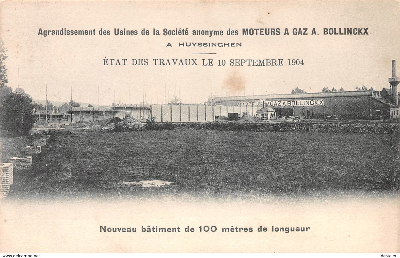 Agrandissement Des Usines De La Société Anonyme Des Moteurs à Gaz A. Bollinckx Huizingen - Beersel