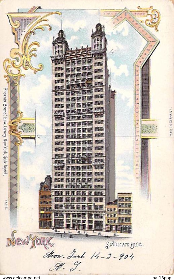 USA Etats-Unis ( NY ) NEW YORK CITY Manhattan : Sindicate Building - Jolie CPSM Colorisée Postée 1904 - Manhattan
