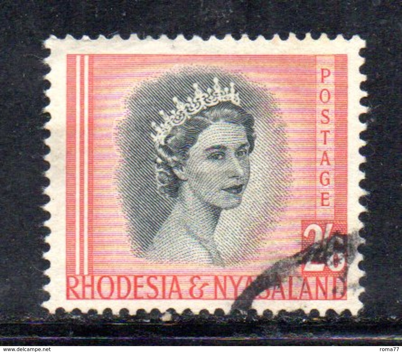 APR2126 - RHODESIA NYASALAND 1954 ,  Yvert N. 12  Usato  (2380A) - Rhodesia & Nyasaland (1954-1963)