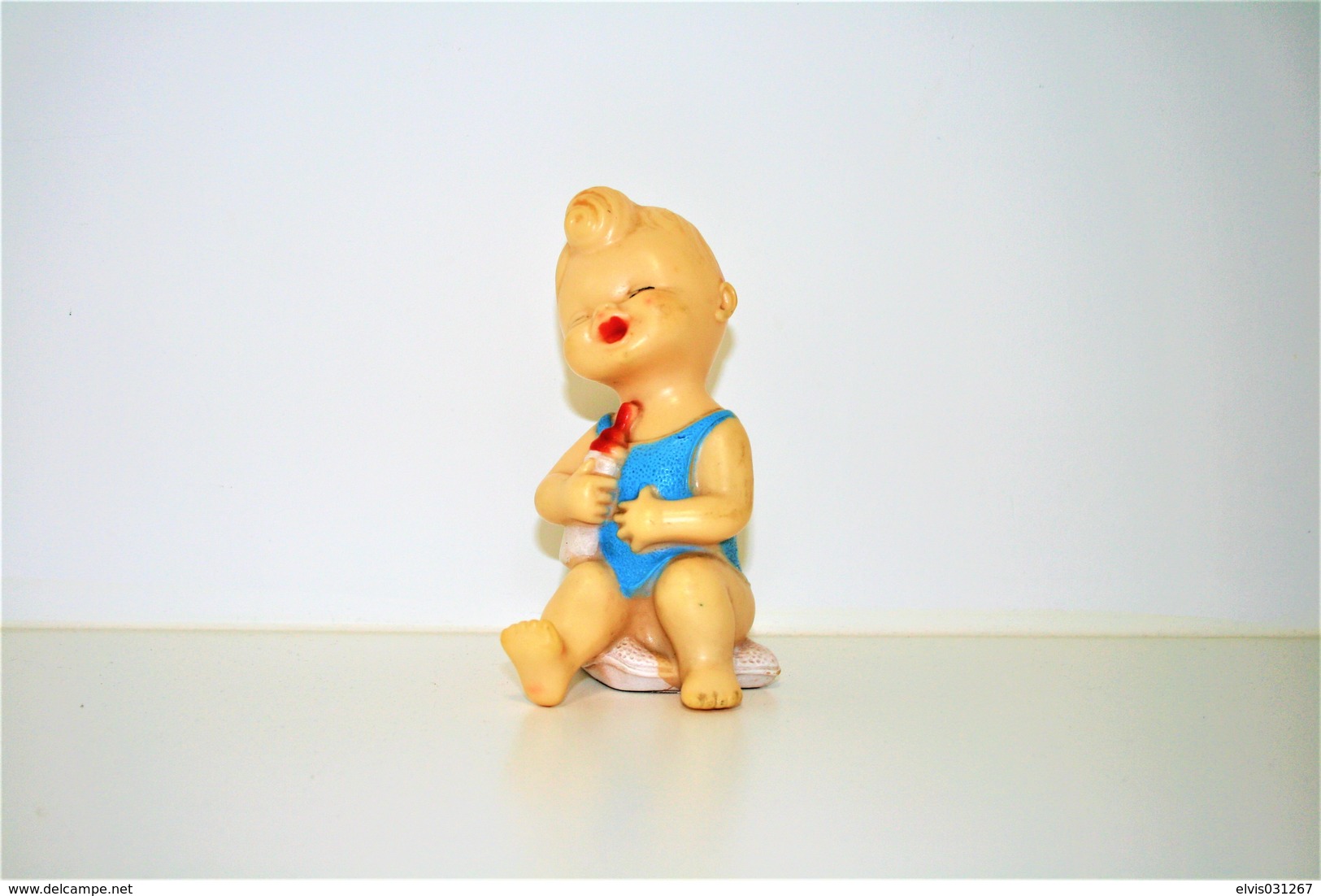 PIEPER POUET SQUEAKY: LEDRAPLASTIC BABY BEBE BOY - L=18  - ***  - M DEP ELEPHANT ITALY  - Rubber - Vinyl - 1960's - Schtroumpfs