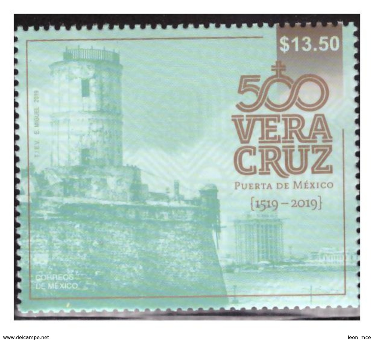 2019 MÉXICO Veracruz 500 Años, Puerta De México, MNH STAMP 500 Years Veracruz, Mexico Gate - Messico