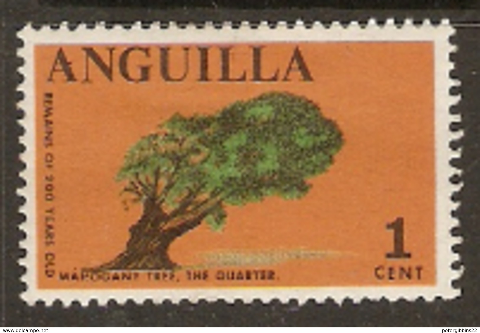 Anguilla  1967 SG  17  Mahoganay Tree  The Quarter  Mounted Mint - Anguilla (1968-...)