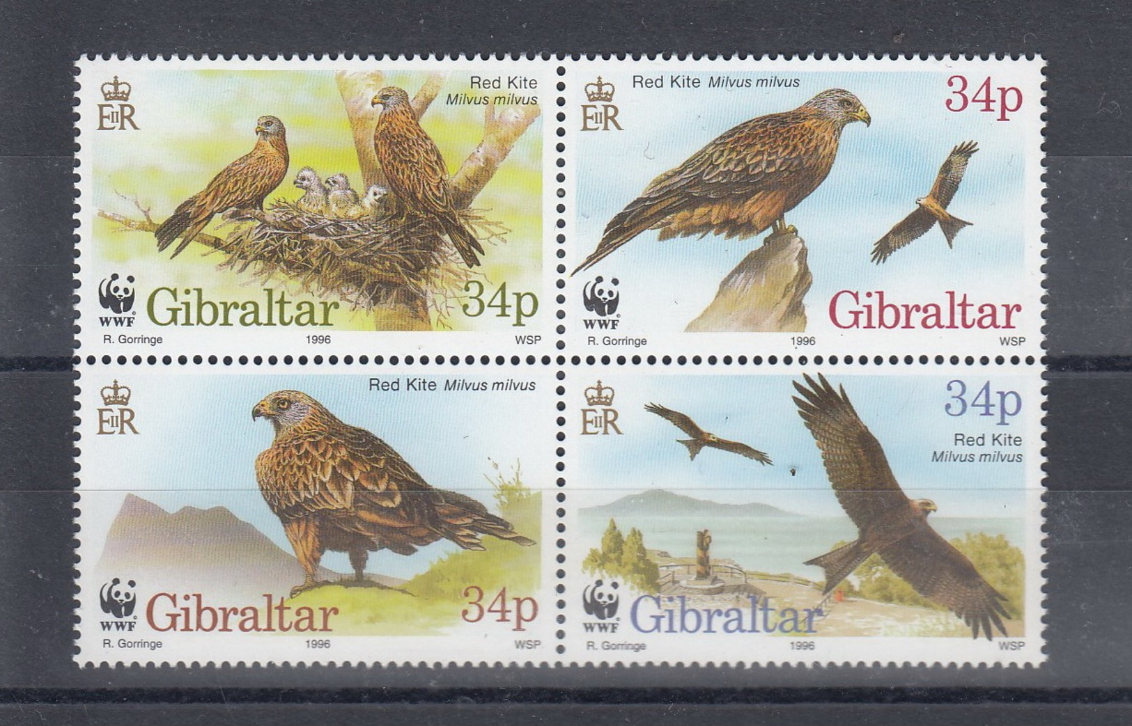 Gibraltar Michel Cat.No.  Mnh/** 774/777 Birds Wwf - Gibraltar