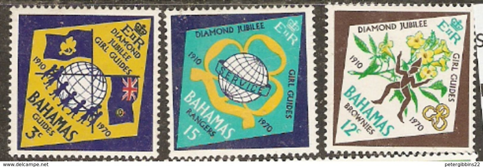 Bahamas  1970  SG   342-4   Guides Jambpree  Unmounted Mint - Bahamas (1973-...)