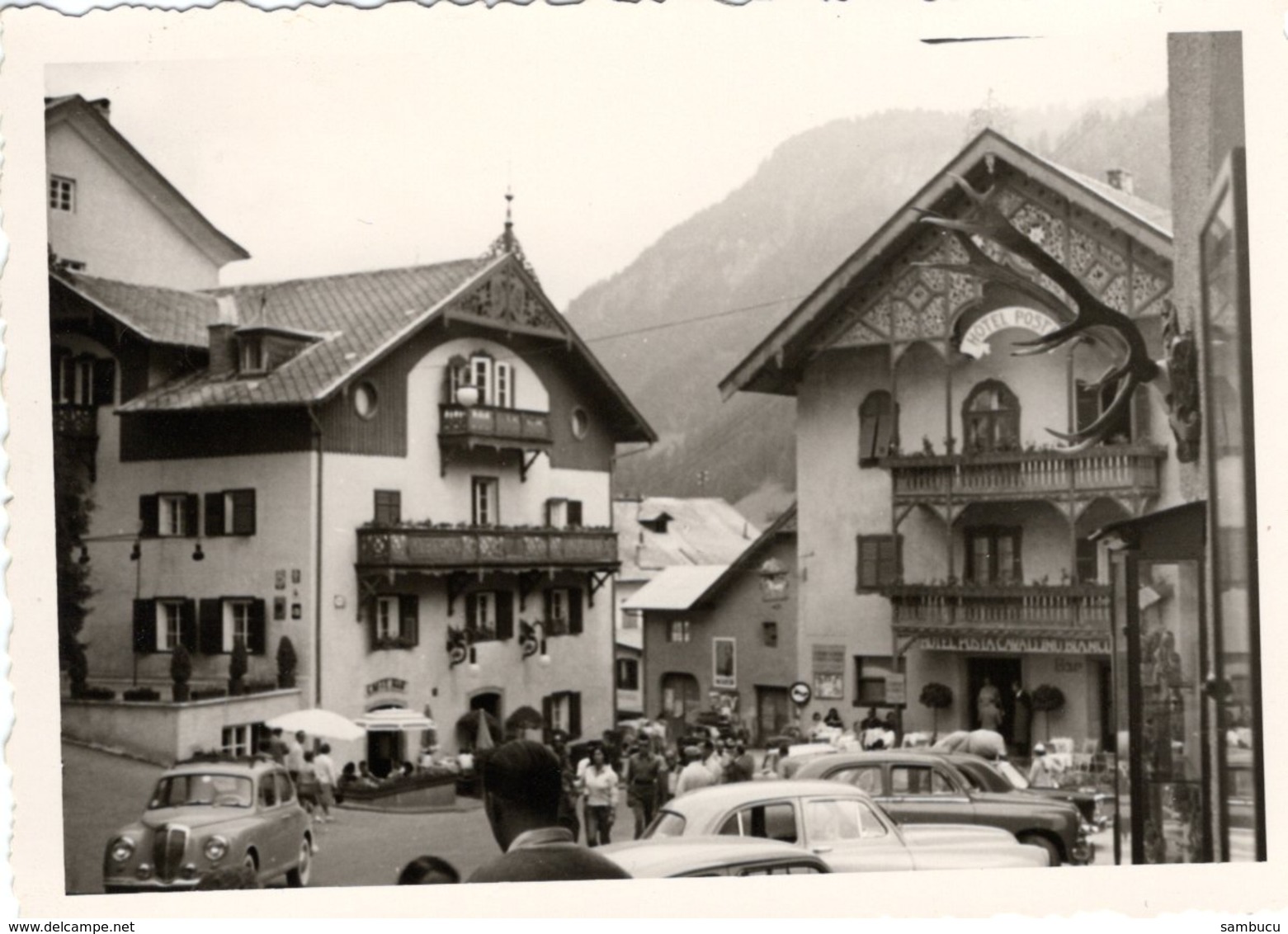 Foto Von Gossensass - Dorfpartie Mit Autos Ca 1950 10x7 Cm - Vipiteno
