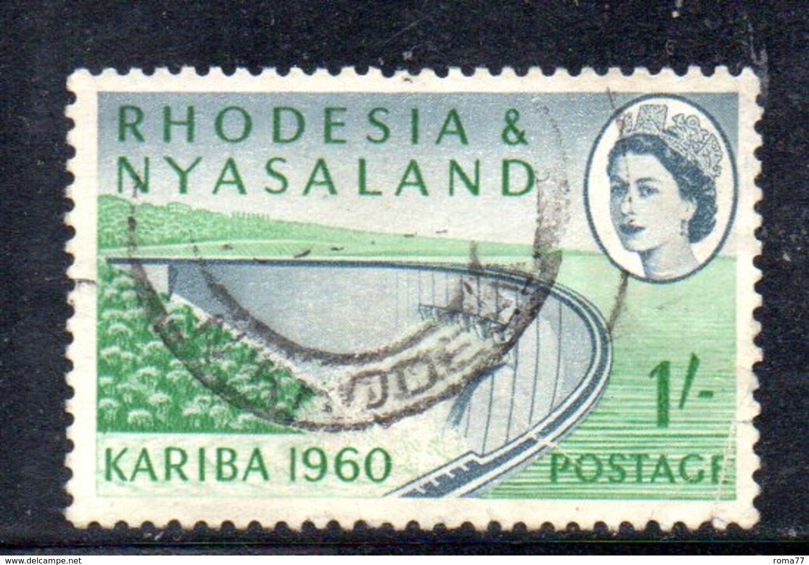 APR2137 - RHODESIA NYASALAND 1960 ,   Yvert N. 35 Usato (2380A) - Rhodesia & Nyasaland (1954-1963)