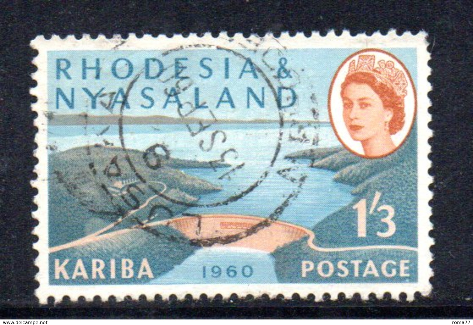 APR2138 - RHODESIA NYASALAND 1960 ,   Yvert N. 36 Usato (2380A) - Rhodesia & Nyasaland (1954-1963)