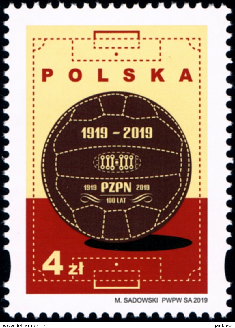 Poland 2019 Fi 4992 Mi 5142 100 Years Of The Polish Football Association - Nuevos