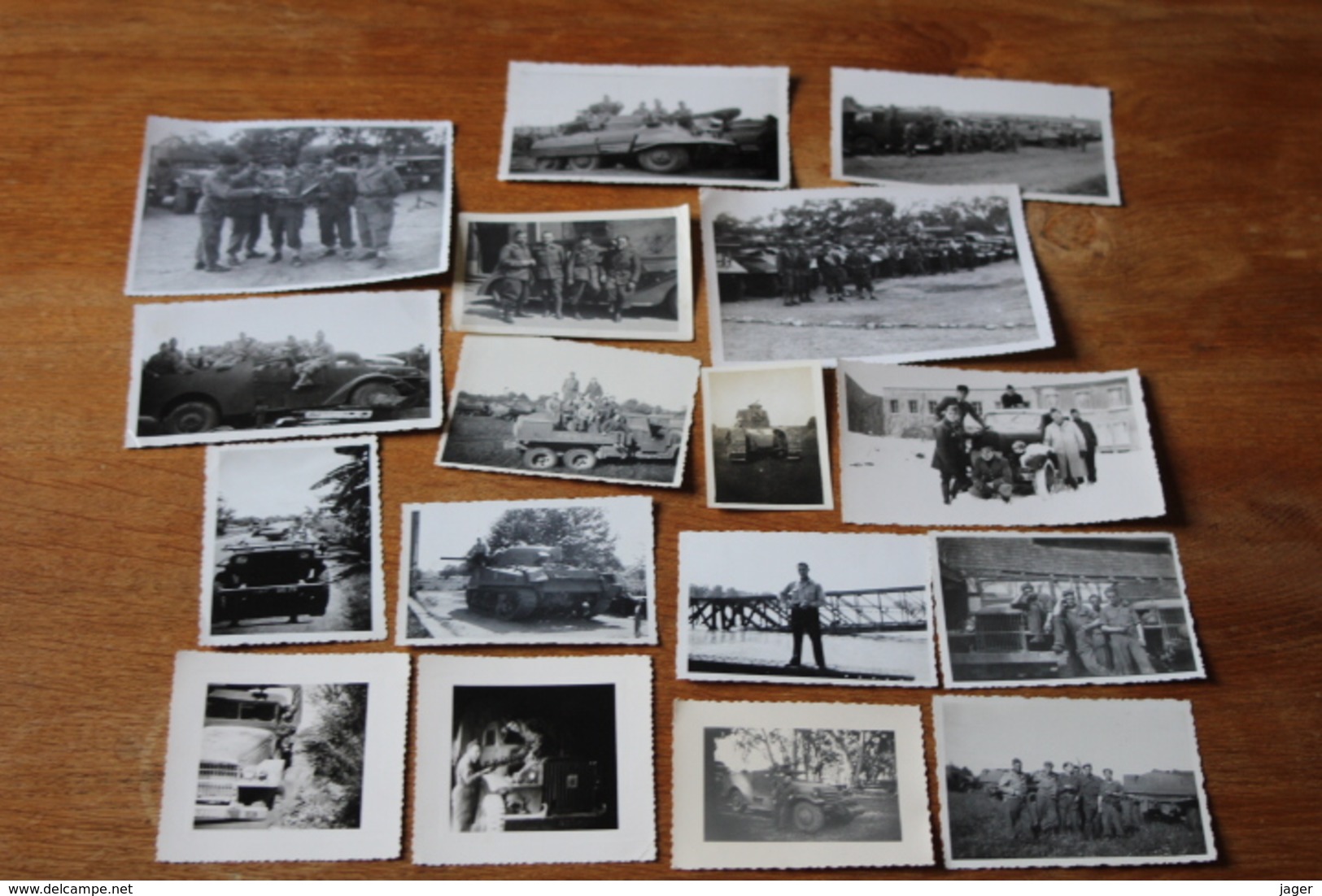 Lot De Photographies Ancienens Armée Française  Char Vehicules Automitrailleuses... - Guerre, Militaire