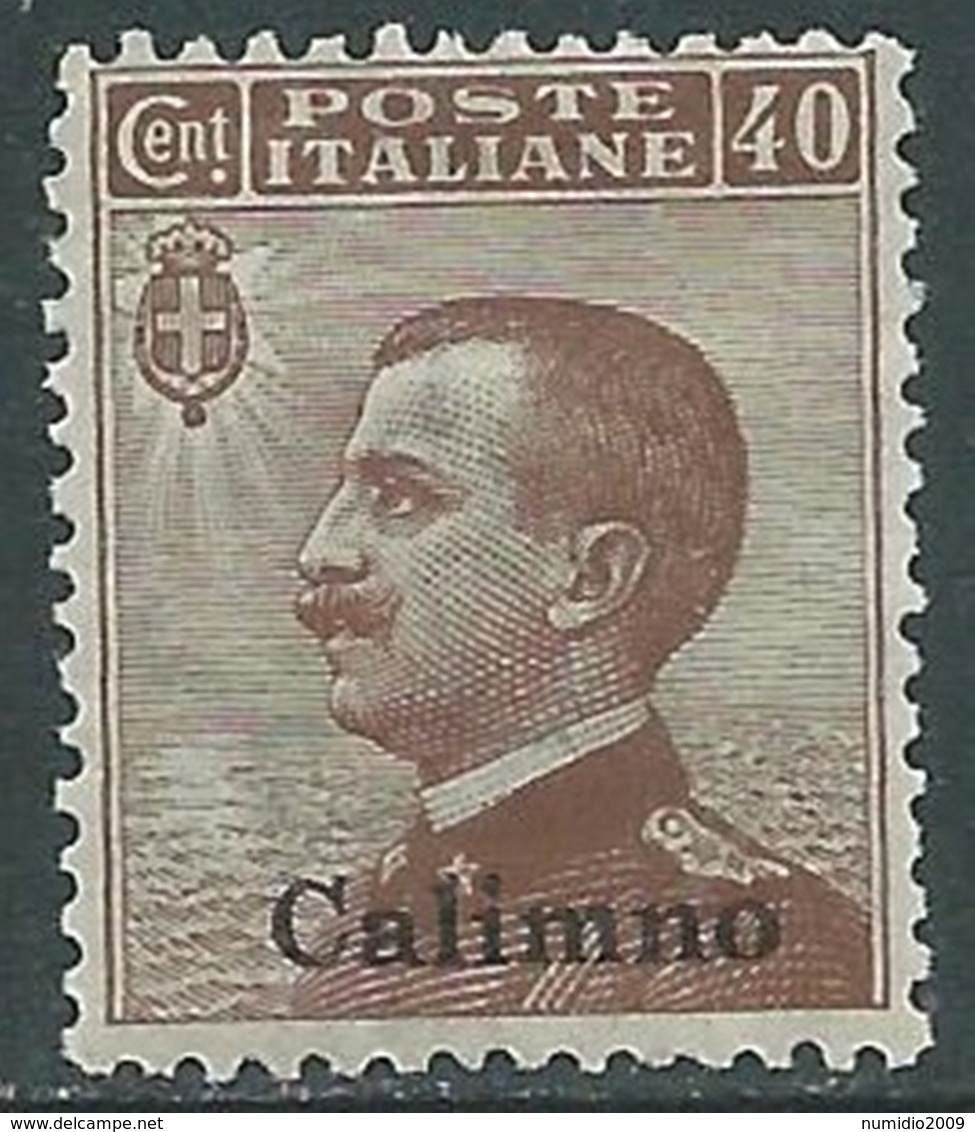 1912 EGEO CALINO EFFIGIE 40 CENT MNH ** - RA26-2 - Egée (Calino)