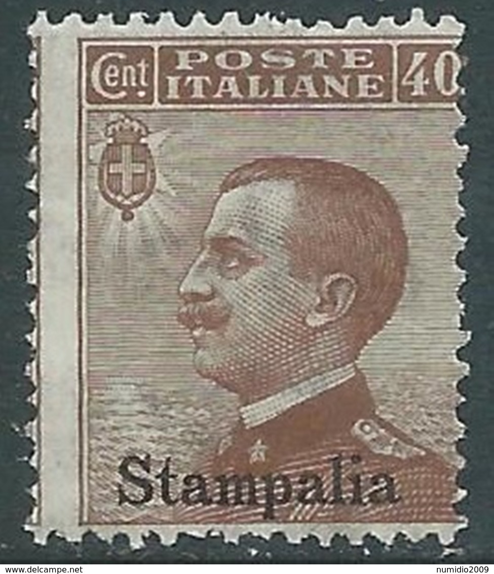 1912 EGEO STAMPALIA EFFIGIE 40 CENT MNH ** - RA26-3 - Ägäis (Stampalia)