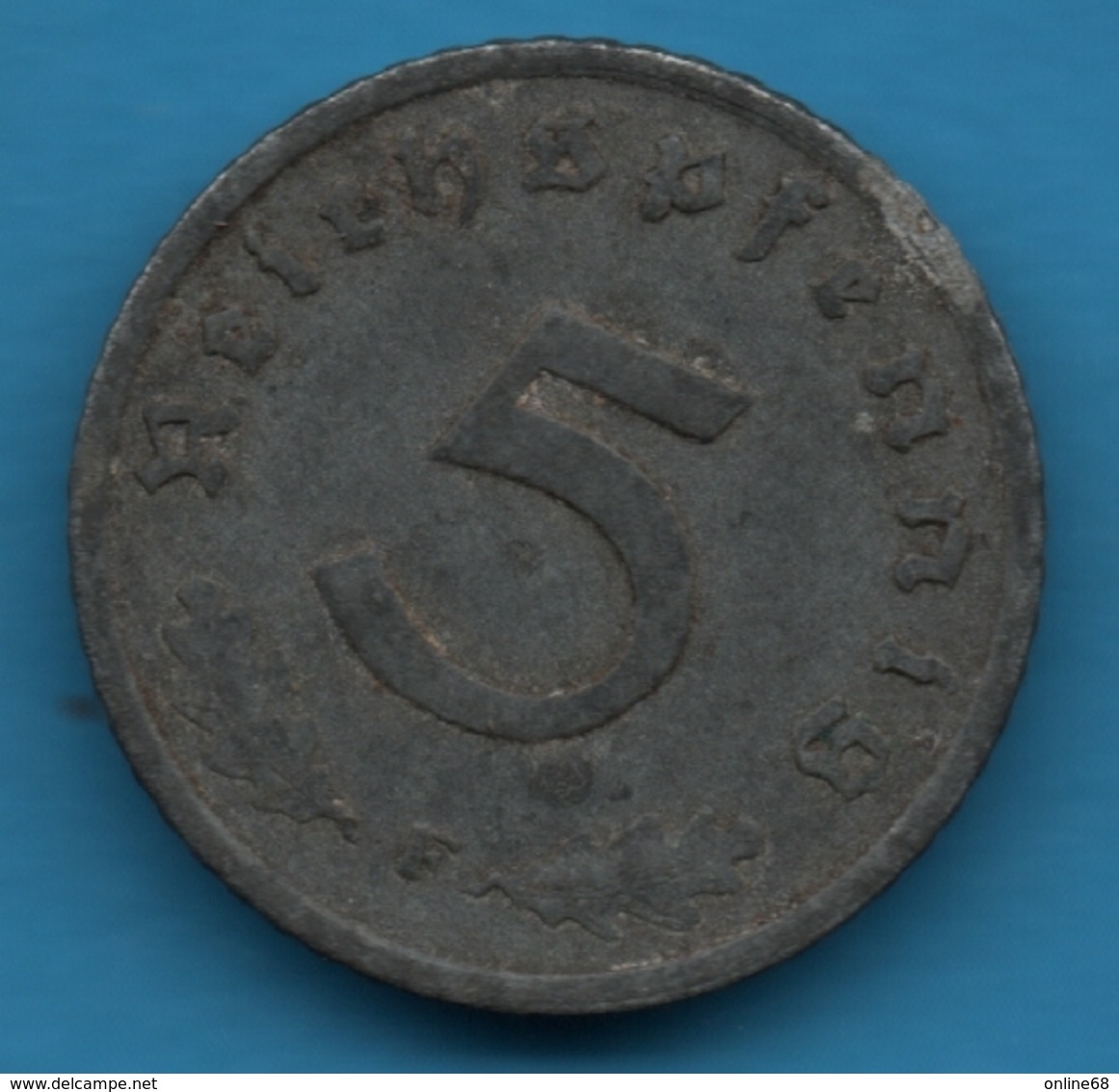 DEUTSCHES REICH 5 REICHSPFENNIG 1940 F  KM# 100 Svastika - 5 Reichspfennig