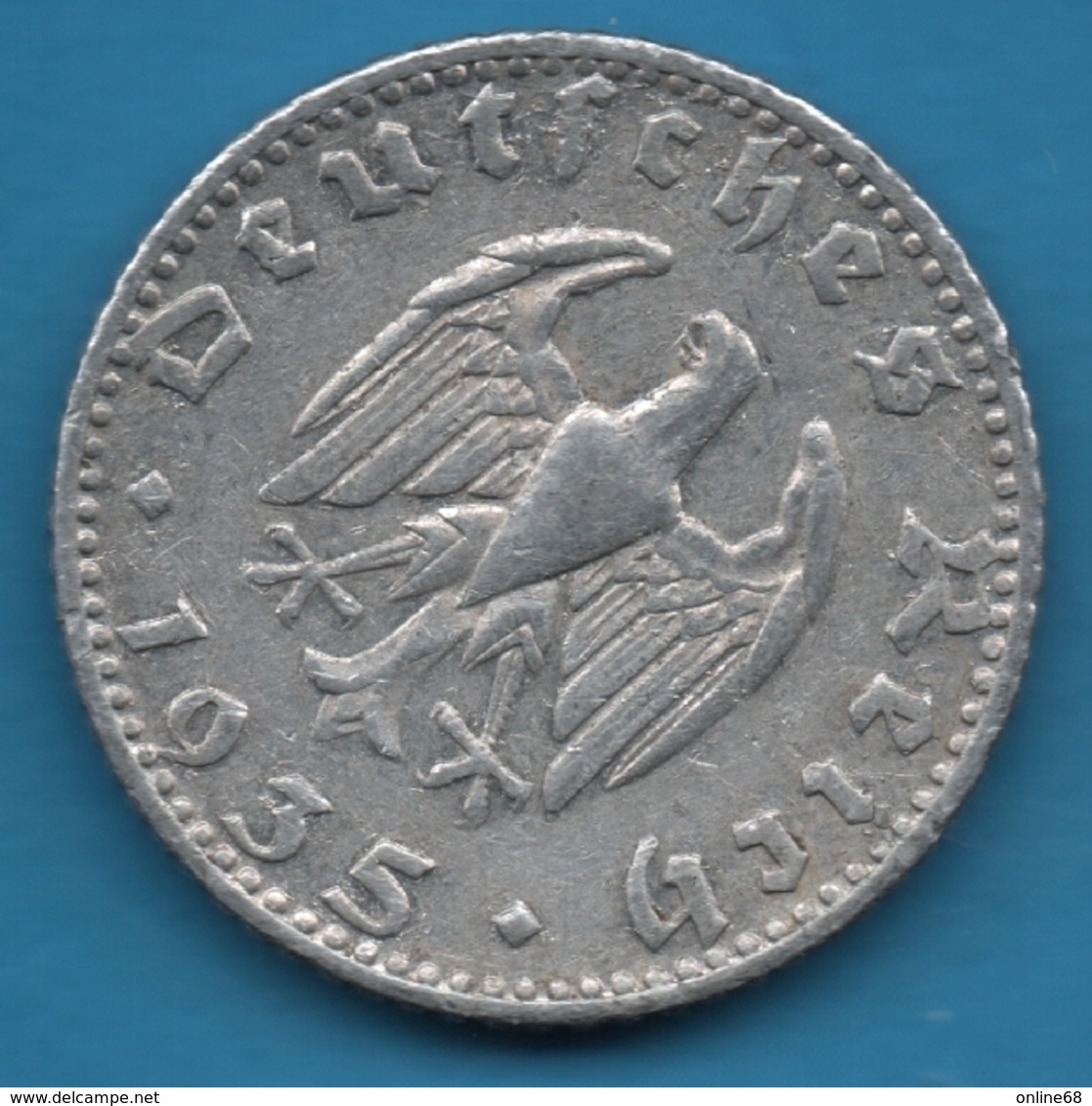 DEUTSCHES REICH 50 REICHSPFENNIG 1935 J  KM# 87 - 5 Reichspfennig