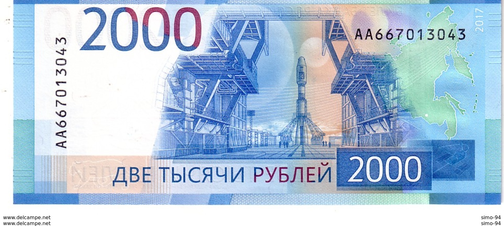 Russia P.279 2000 Rublos 2017 Unc - Rusia