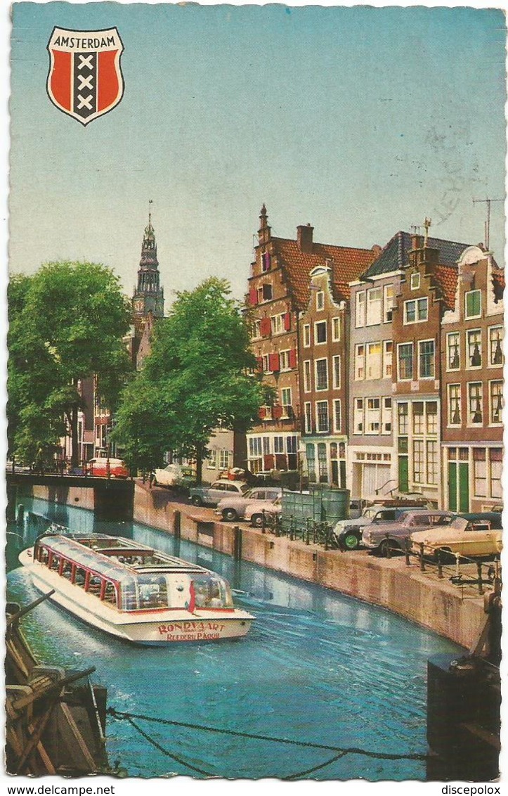 W4192 Amsterdam - O.Z. Voorburgwal - Barche Boats Bateaux - Auto Cars Voitures / Viaggiata 1962 - Amsterdam