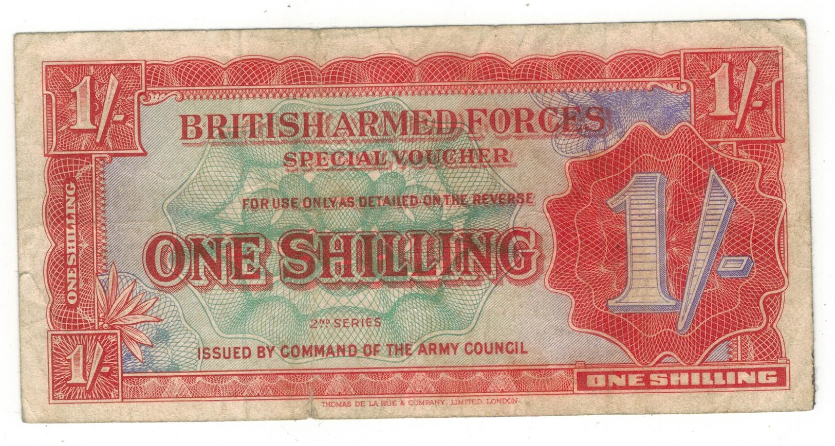 British Armed Forces, 1 Shill. 2 Nd SERIES, VF. - British Armed Forces & Special Vouchers