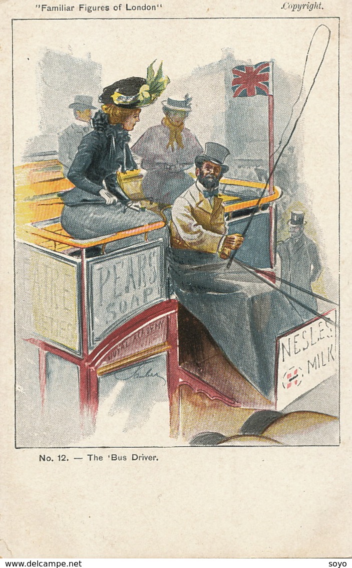 Taxi The Bus Driver Figures Of London Advert Pears Soap And Nestlé Milk - Taxi & Carrozzelle