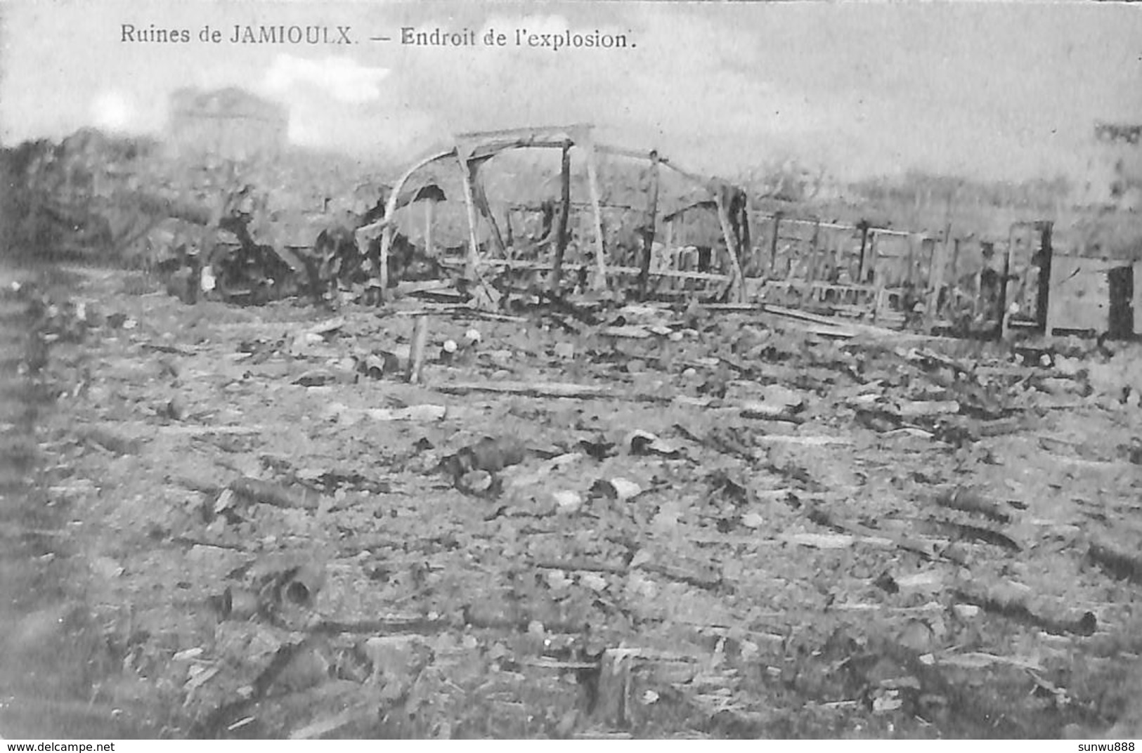 Ruines De Jamioulx - Endroit De L'explosion (Edit. Jacquart, Explosion D'un Train De Munitions En Gare 1918...) - Ham-sur-Heure-Nalinnes