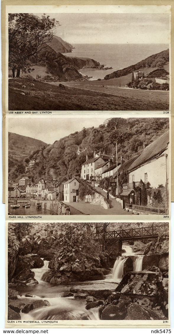 LYNTON & LYNMOUTH : LETTER CARD - 6 PICTURES (10 X 15cms Approx.) - Lynmouth & Lynton