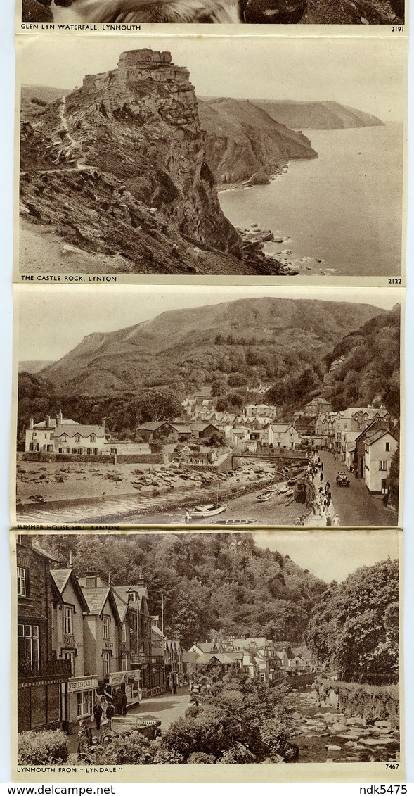 LYNTON & LYNMOUTH : LETTER CARD - 6 PICTURES (10 X 15cms Approx.) - Lynmouth & Lynton